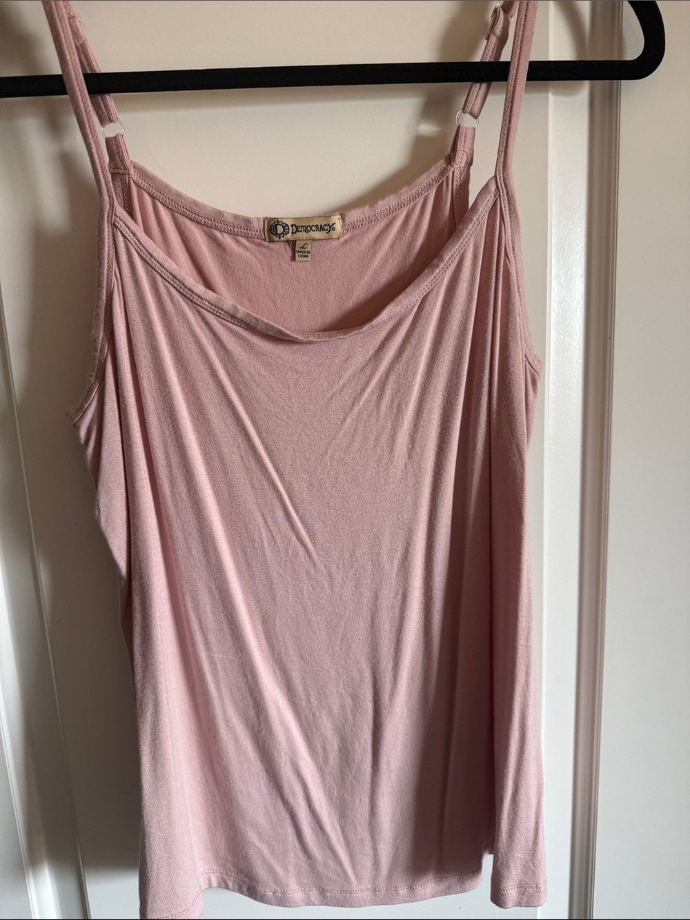 Democracy Pink Sheer Embroidered Ruffle Blouse with Matching Tank - Picture 6 of 8